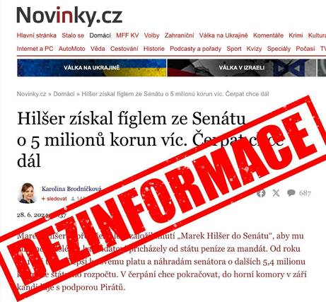 Lži a manipulace v článku p. Brodníčkové na webu Novinky.cz